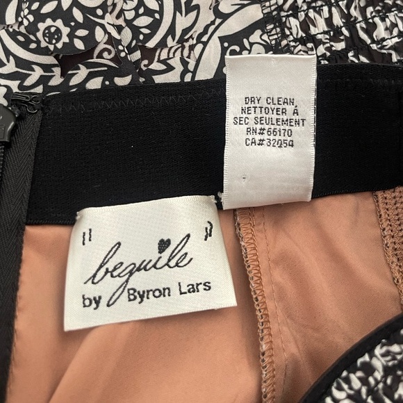 Byron Lars Beguile Laser Cut Skirt Black and White Size 4 - Picture 6 of 7